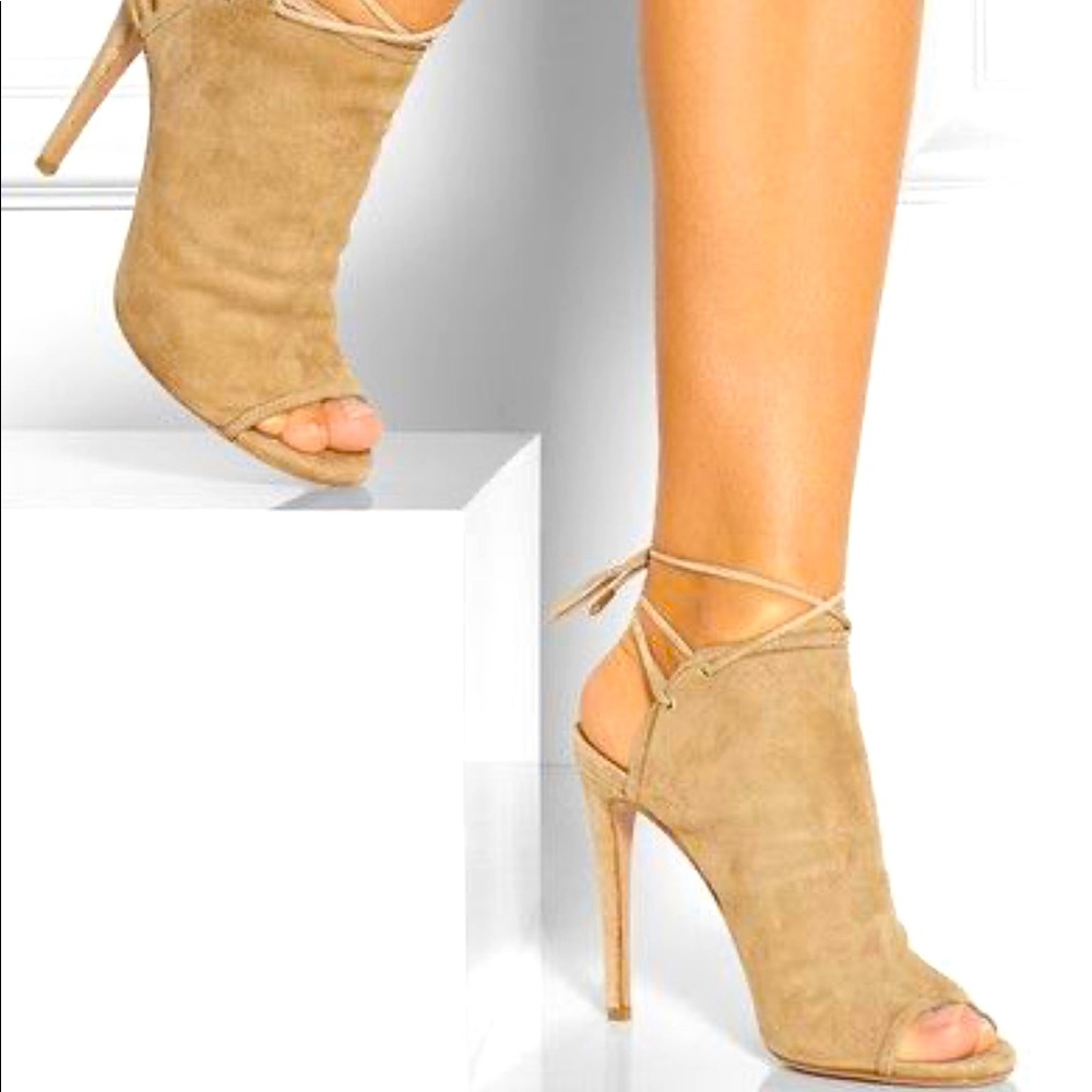 Aquazzura Mayfair Suede Booties size 38.5
